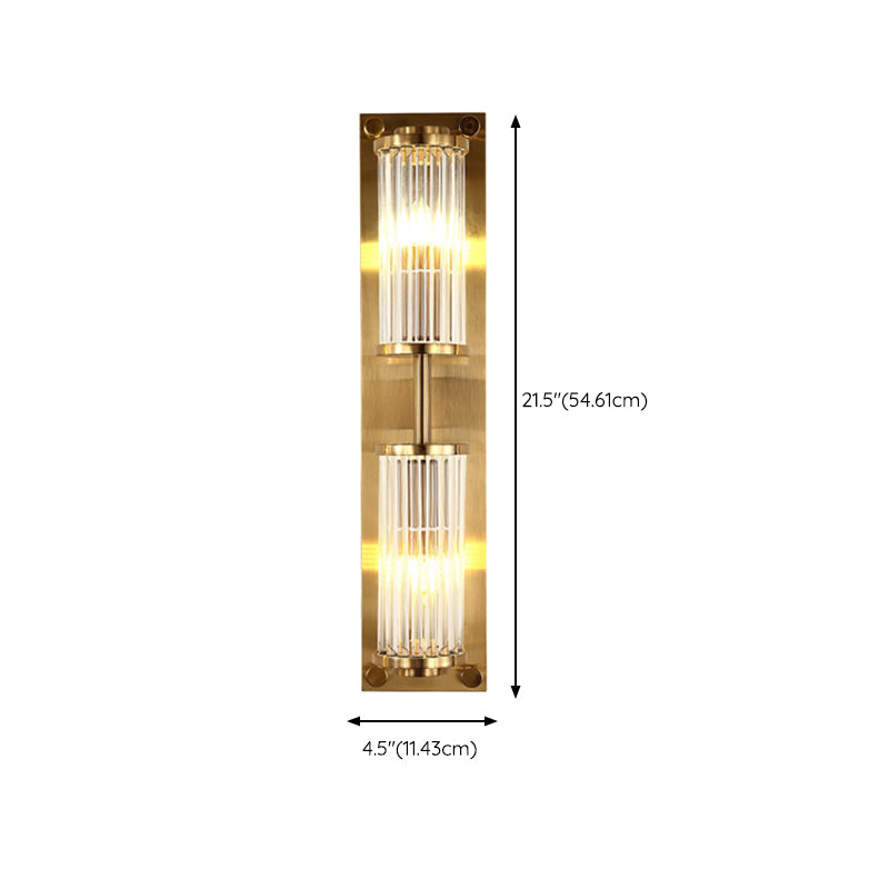 Metal and Crystal Wall Mounted Fixture Post Modern 1 / 2 - Light Wall Sconce
