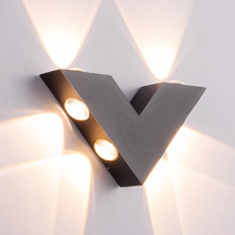 Modern Wall Sconce Waterproof Outdoor Sconce Light Fixture in Black