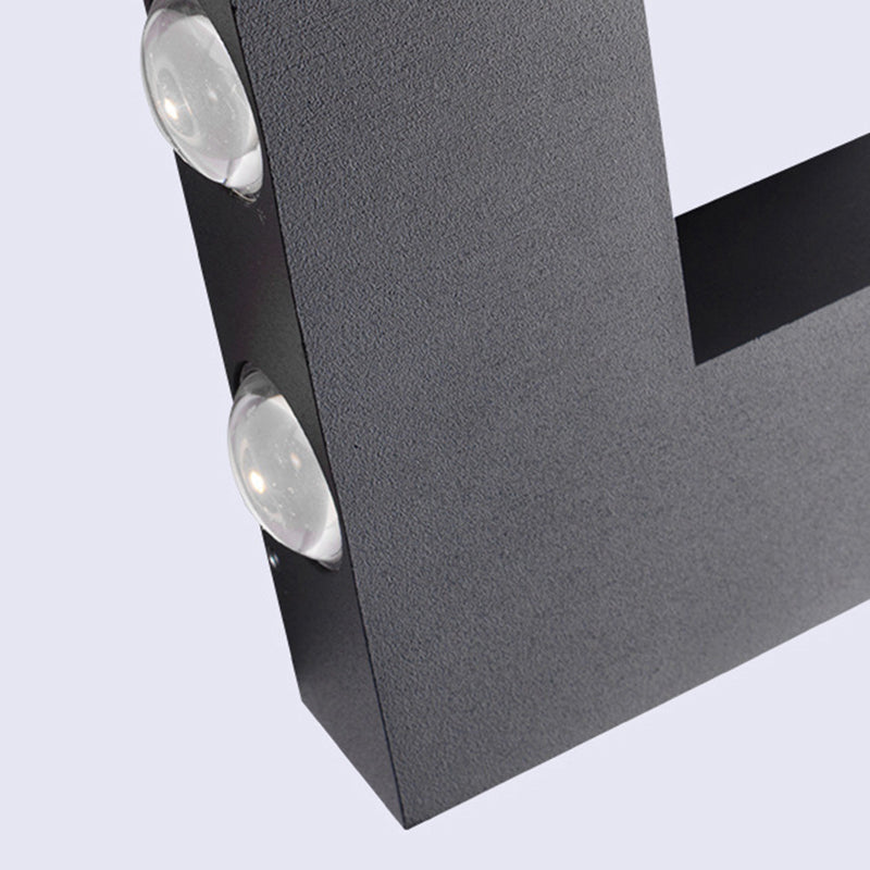 Modern Wall Sconce Waterproof Outdoor Sconce Light Fixture in Black