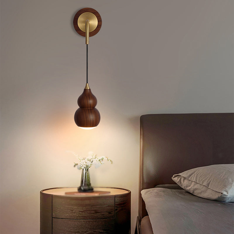 Modernism Wooden Wall Mounted Sconce 1-Light Wall Light for Foyer