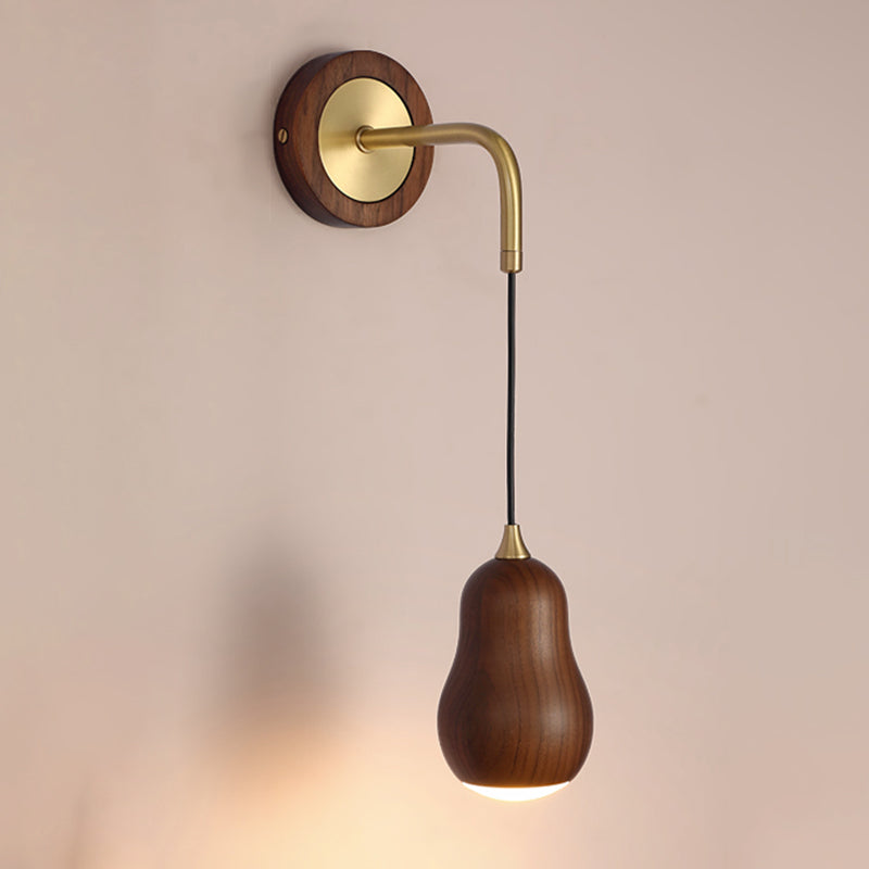 Modernism Wooden Wall Mounted Sconce 1-Light Wall Light for Foyer
