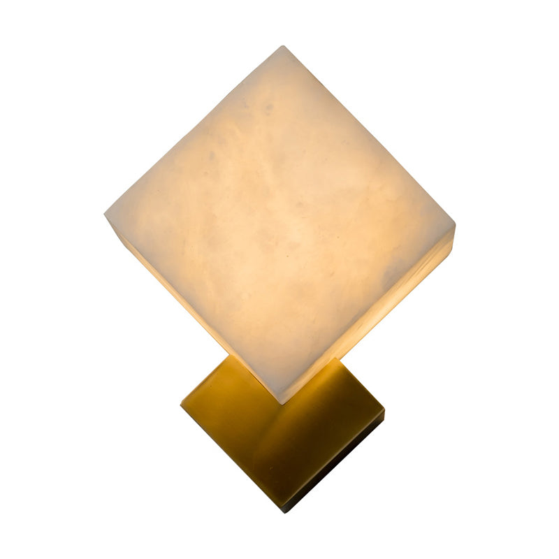 Metal Square Shape Wall Lighting Modern Style 1 Light Wall Light Sconce in Gold