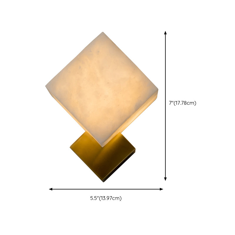 Metal Square Shape Wall Lighting Modern Style 1 Light Wall Light Sconce in Gold