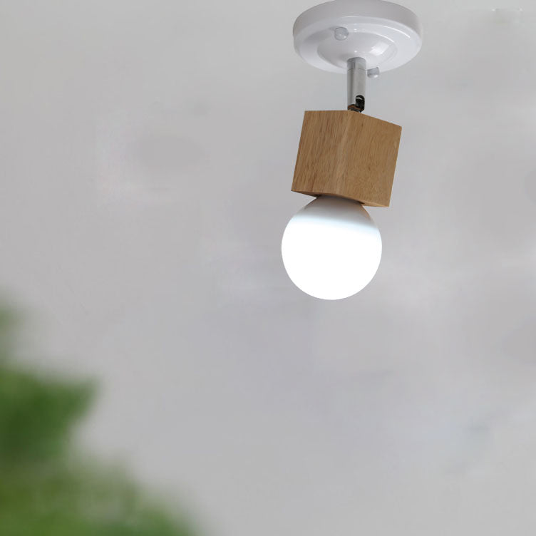 Modern Simple Wall Lamp Wooden Wall Vanity Lights for Powder Room Washroom