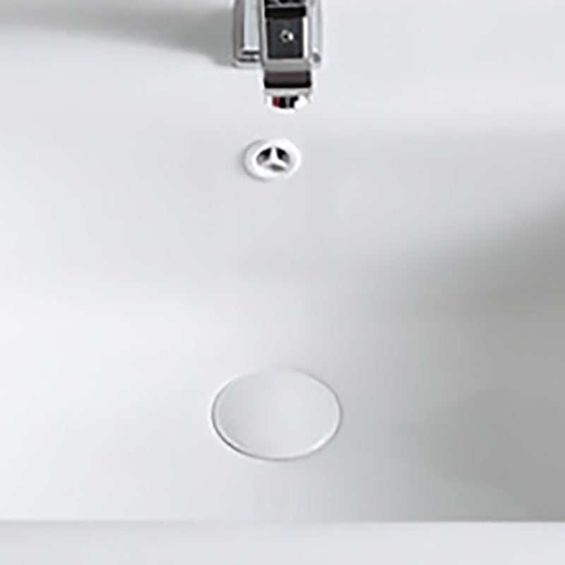 Modern Drop-in Bathroom Sink Porcelain with Overflow Basin Sink(Not Included Faucet)