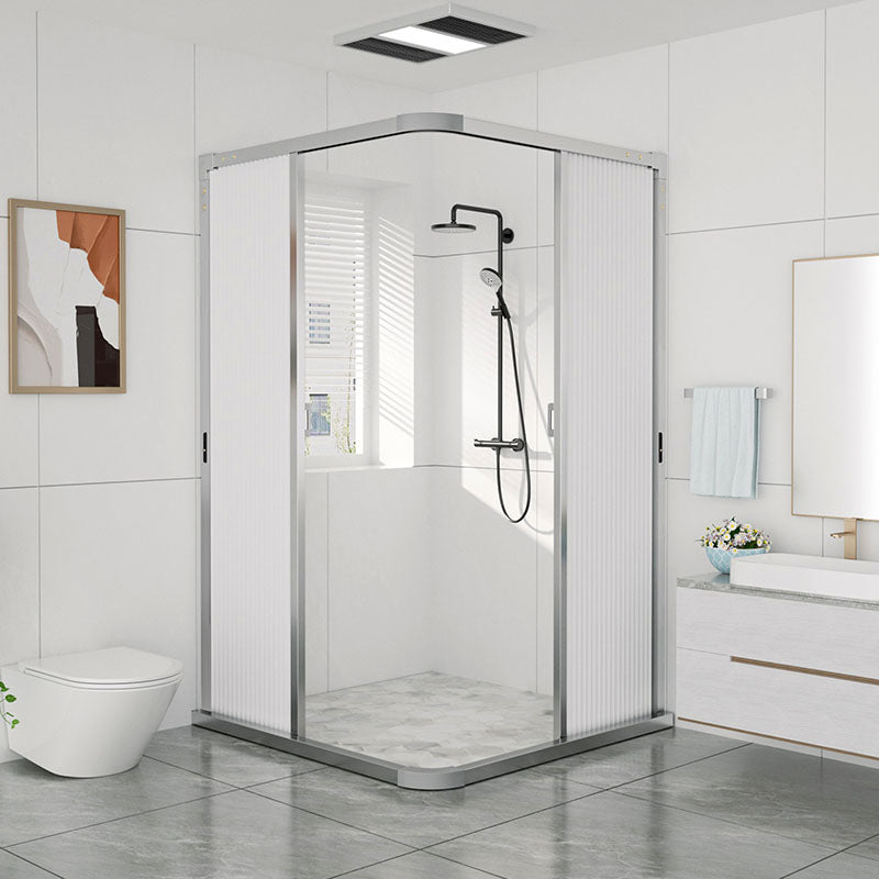 Square Corner Aluminum Frame Shower Enclosure with Double Door Handles