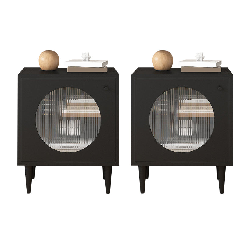 Industrial Accent Table Nightstand Antique Finish Bedside Cabinet