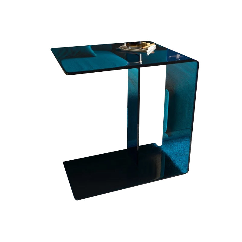 21"H Glam Corner Table Acrylic Square Accent Side Table for Living Room