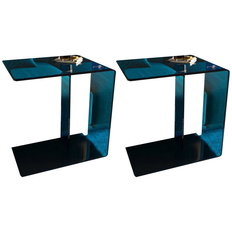 21"H Glam Corner Table Acrylic Square Accent Side Table for Living Room