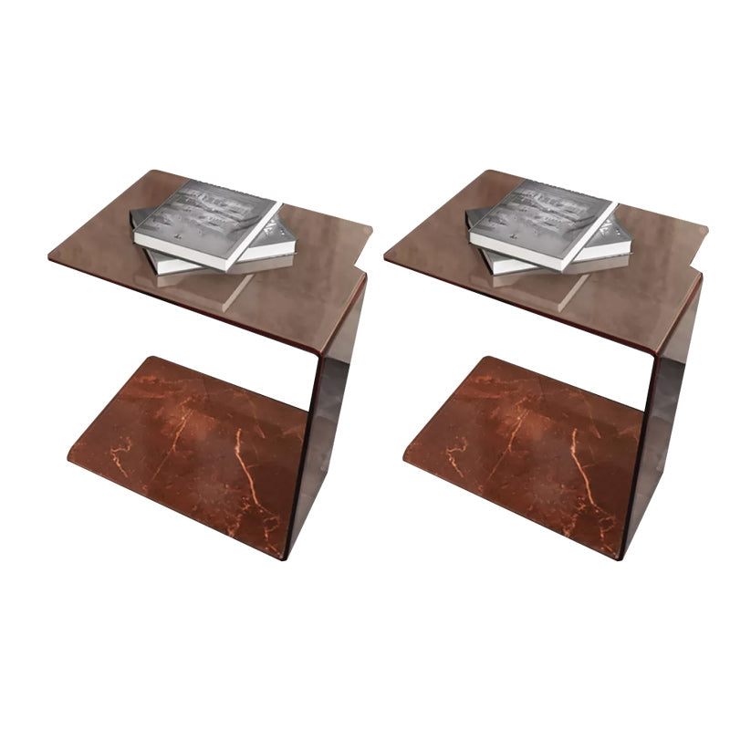 21"H Glam Corner Table Acrylic Square Accent Side Table for Living Room