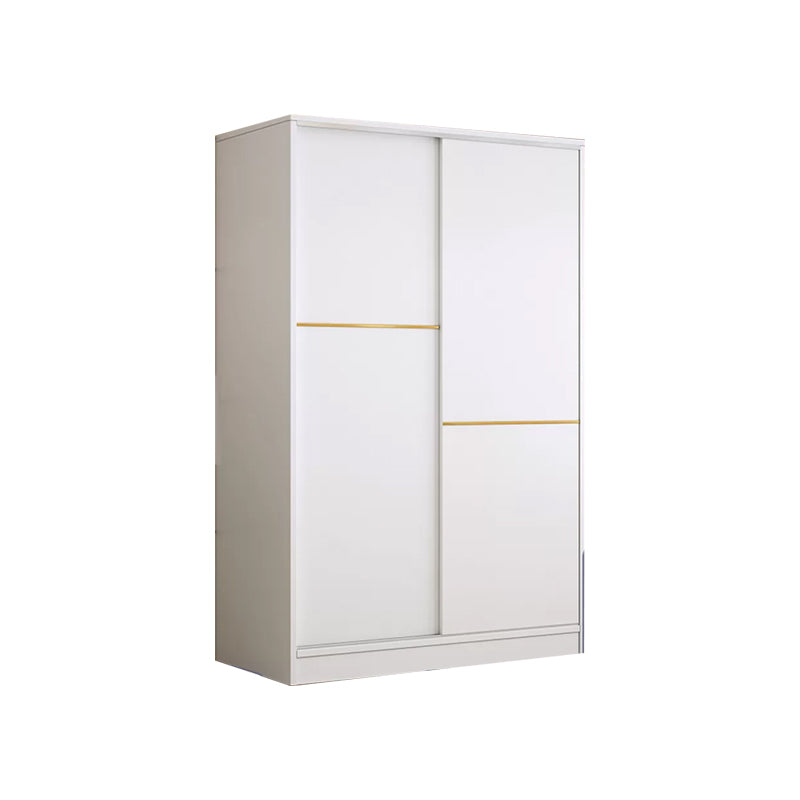 Contemporary White Wood Frame Wardrobe Freestanding Wardrobe with Soft Close Doors