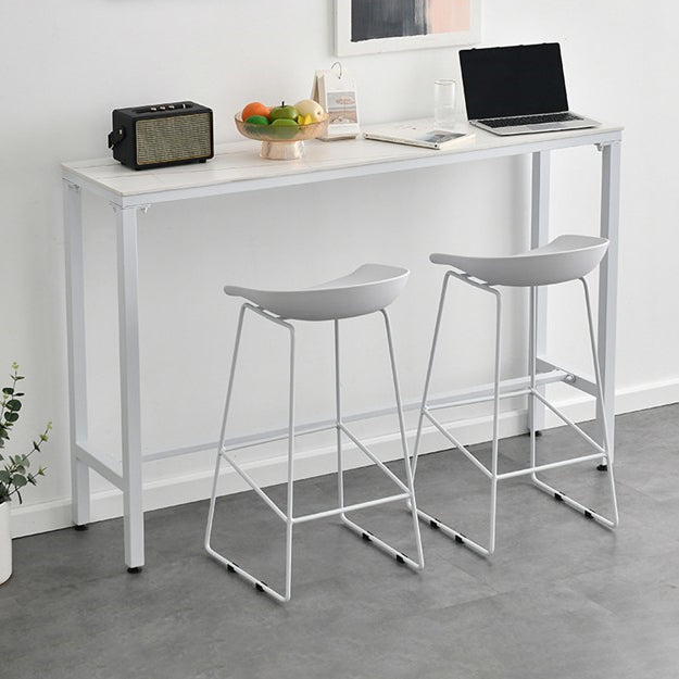 Modern Style Stone Courtyard Table Rectangle Waterproof Outdoor Table