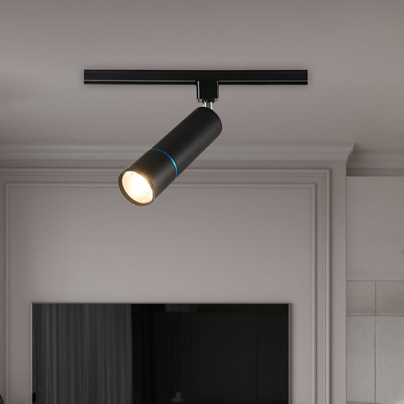 Minimalismo Tubo Semi Flush Ligero LED LED Lámpara de techo de montaje de montaje en verde/negro