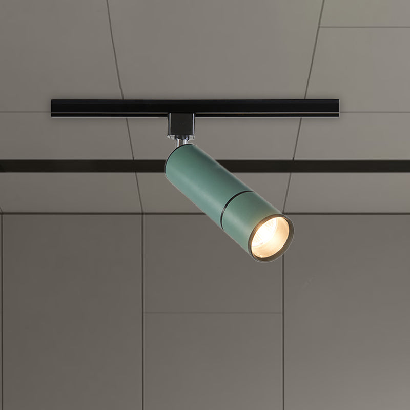 Minimalismo Tubo Semi Flush Ligero LED LED Lámpara de techo de montaje de montaje en verde/negro
