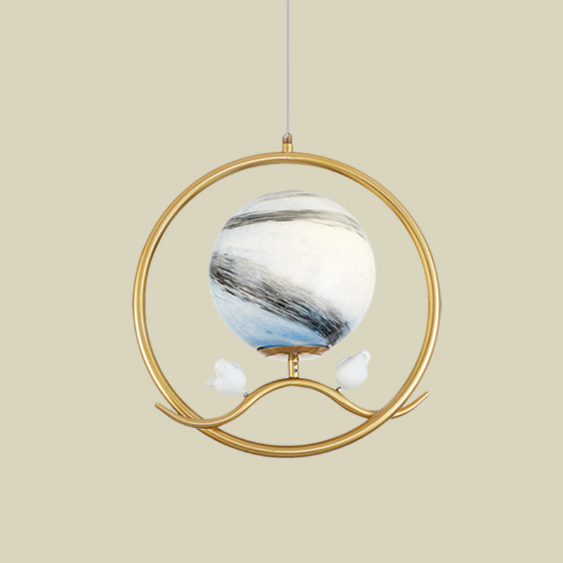 POST MODERN RING PENDANT METALLIQUE 1 LEUR LEIL SOIX LAMPE PROSIBLE EN OR