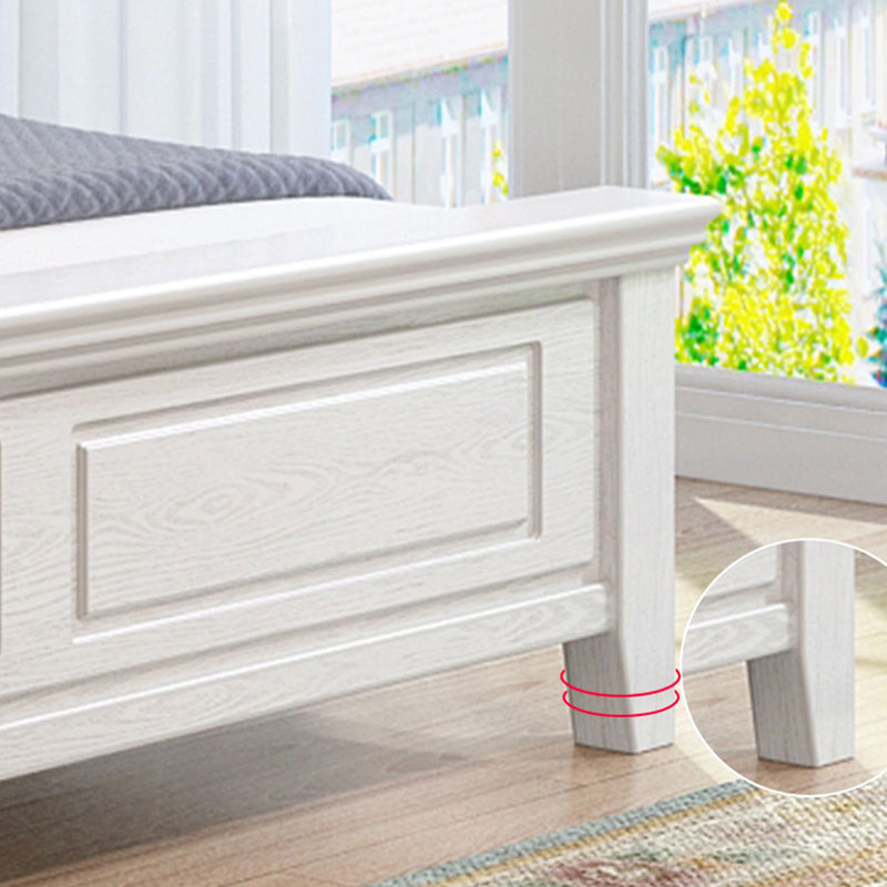 Contemporary Wood and Upholstered Bed Rectangular Standard Bed with Custom Gold Legs