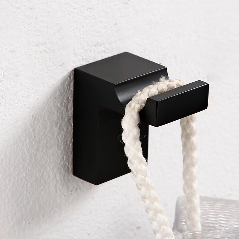 Black Bathroom Accessories Hardware Set with Towel Bar and Bath Shelf