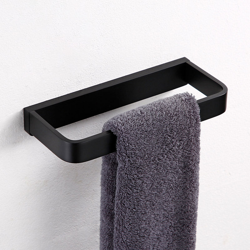 Black Bathroom Accessories Hardware Set with Towel Bar and Bath Shelf