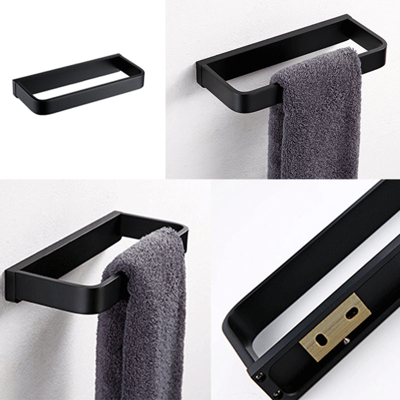 Black Bathroom Accessories Hardware Set with Towel Bar and Bath Shelf