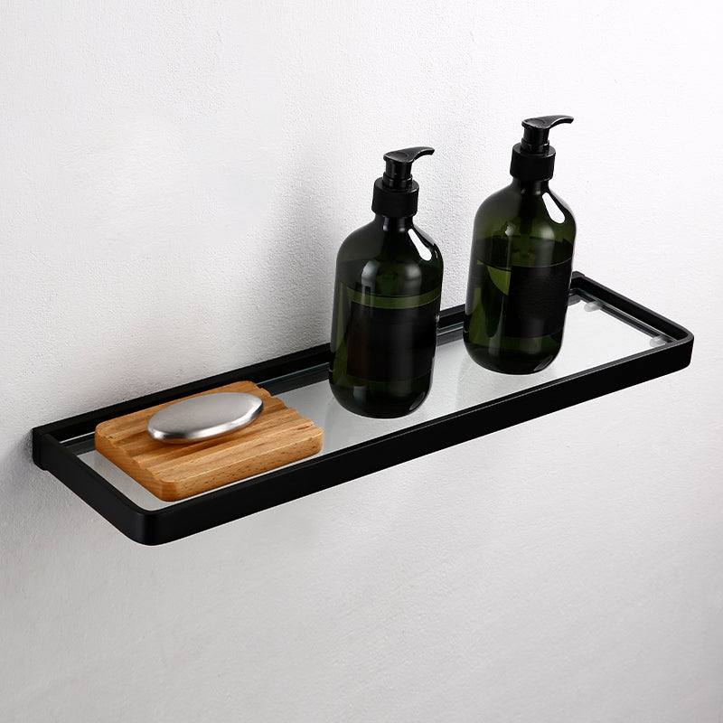 Black Bathroom Accessories Hardware Set with Towel Bar and Bath Shelf
