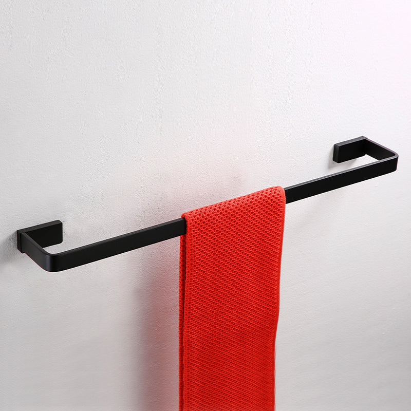 Black Bathroom Accessories Hardware Set with Towel Bar and Bath Shelf