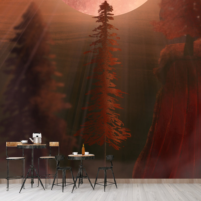 Dreamland Illustration Mural Wallpaper Environment Friendly Living Room Wall Mural