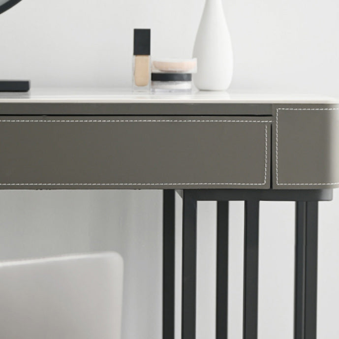 Modern Stone Top Makeup Dressing Table with 2 Drawers for Bedroom