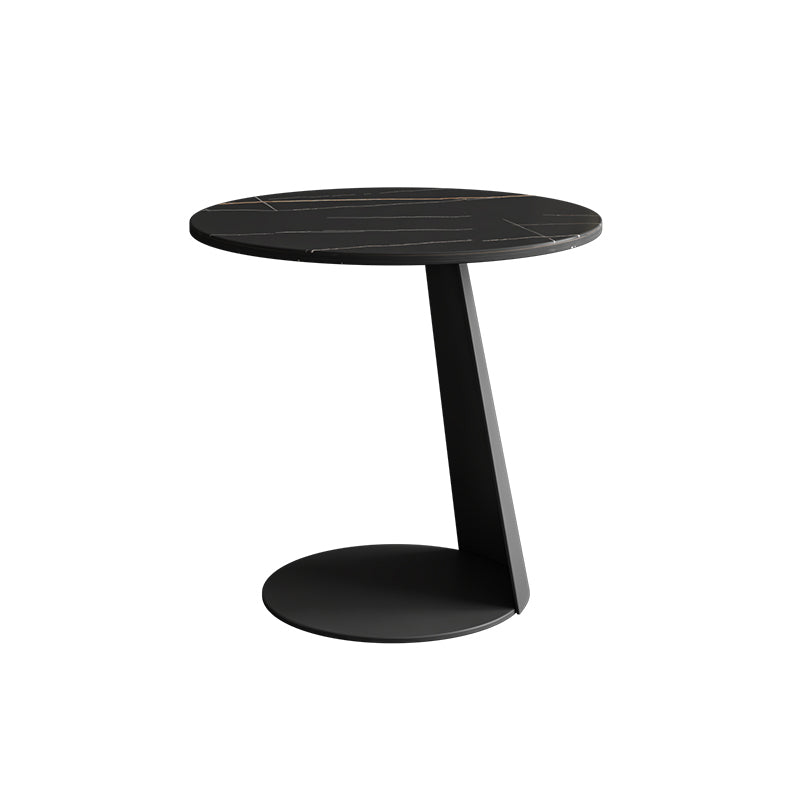 White Round Coffee Table Slate Coffee Table Set with Black Legs