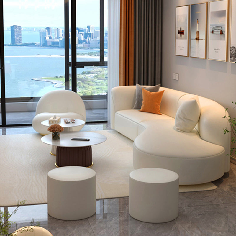 Wooden Sectional Stain-Resistant Sectional Sofa for Living Room