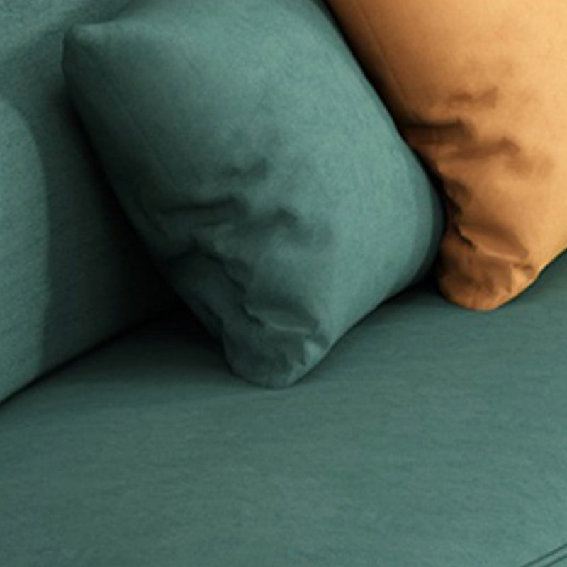 Green Sofa Stationary Scratch Resistant Seating for Living Room