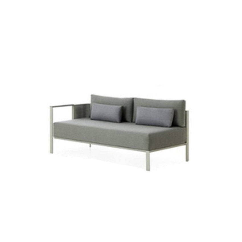 Farmhouse / Country Patio Sofa With Cushions UV Resistant Fabric Outdoor Patio Sofa