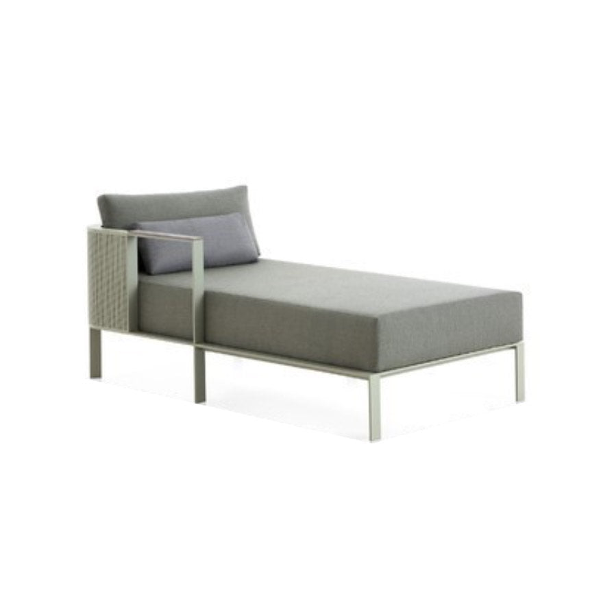 Farmhouse / Country Patio Sofa With Cushions UV Resistant Fabric Outdoor Patio Sofa