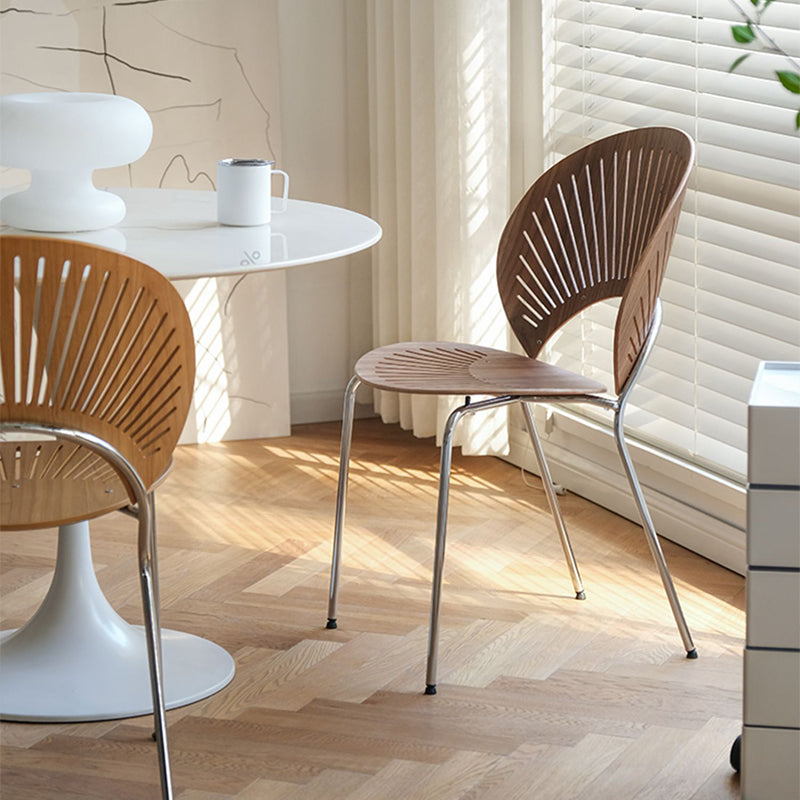 Stacking Outdoors Dining Chairs Modern Solid Wood Patio Dining Chair