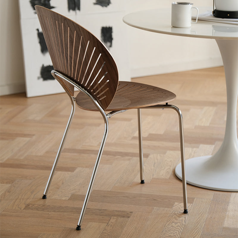 Stacking Outdoors Dining Chairs Modern Solid Wood Patio Dining Chair