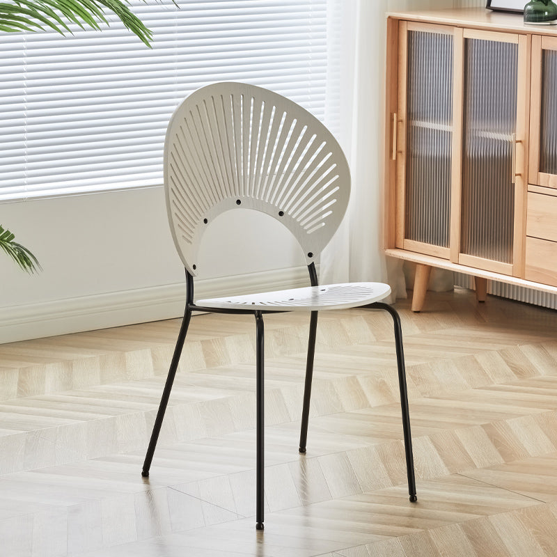 Stacking Outdoors Dining Chairs Modern Solid Wood Patio Dining Chair