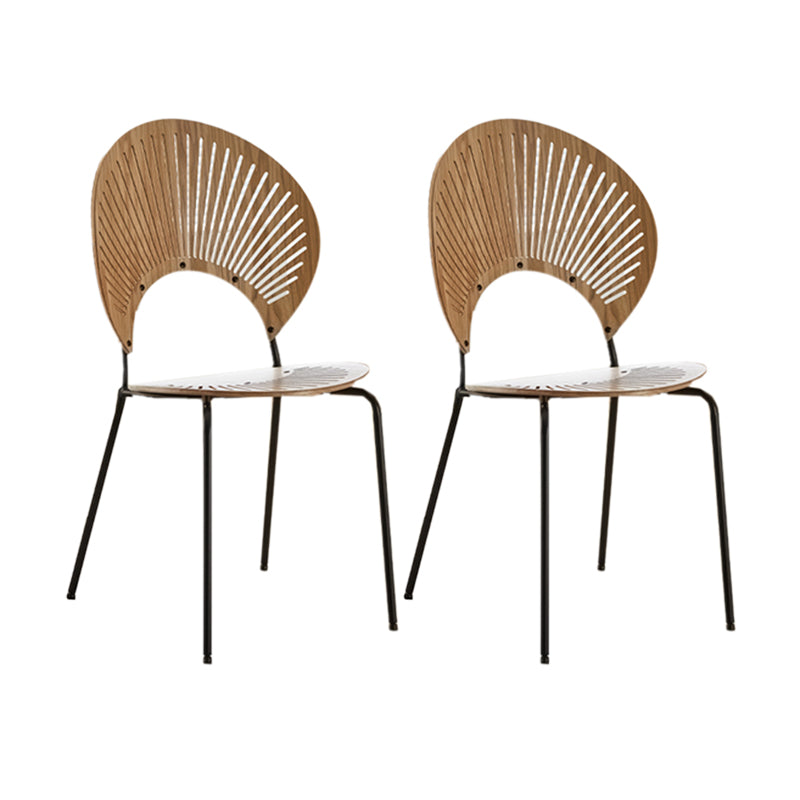 Stacking Outdoors Dining Chairs Modern Solid Wood Patio Dining Chair