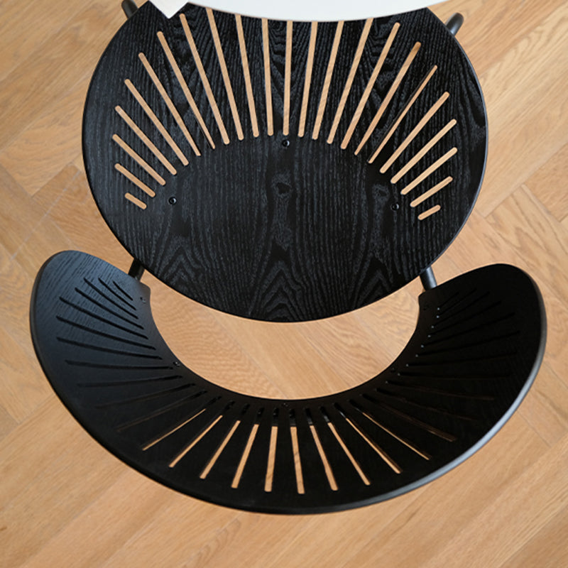 Stacking Outdoors Dining Chairs Modern Solid Wood Patio Dining Chair