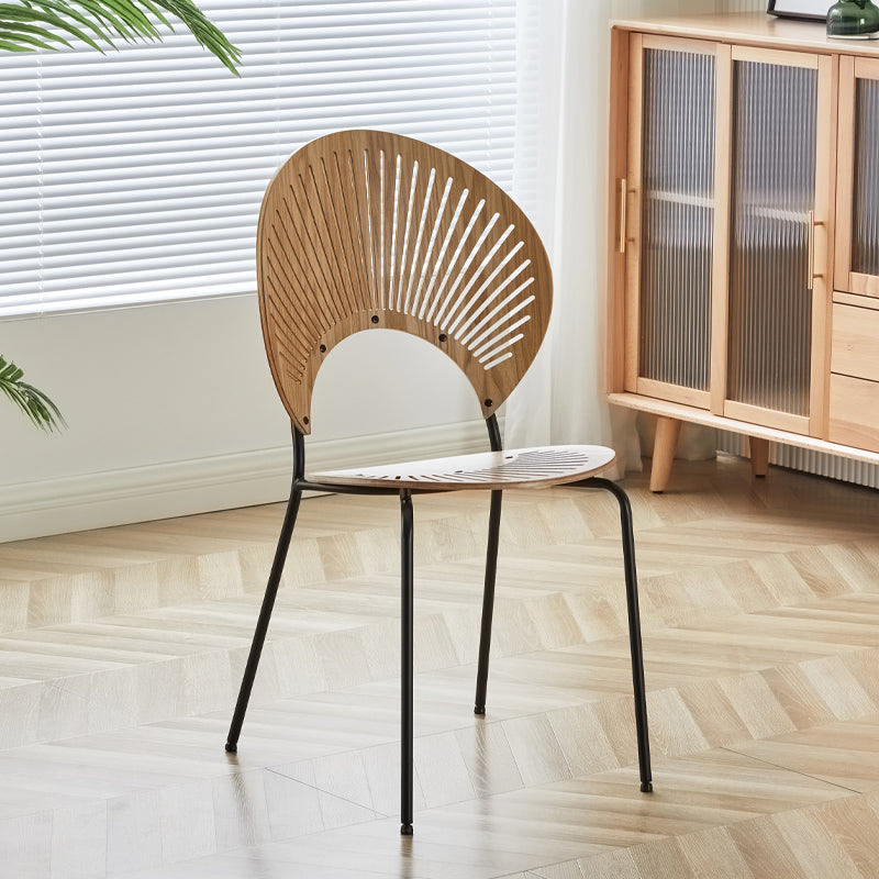 Stacking Outdoors Dining Chairs Modern Solid Wood Patio Dining Chair