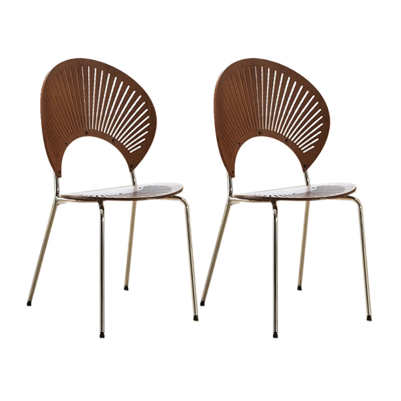 Stacking Outdoors Dining Chairs Modern Solid Wood Patio Dining Chair