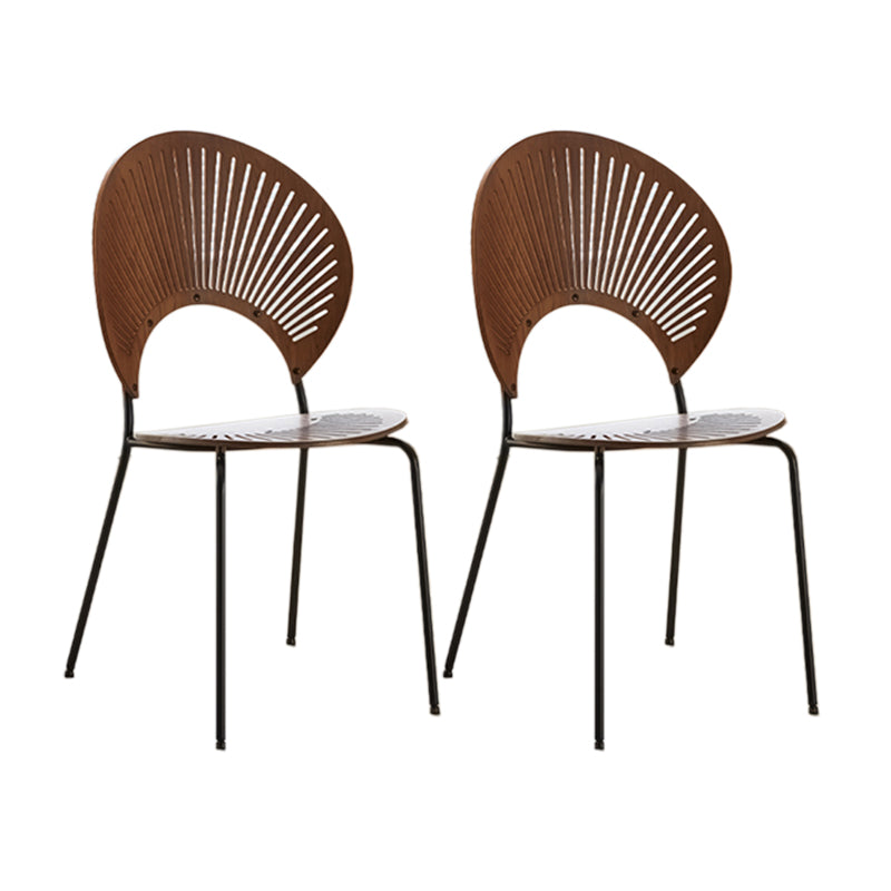 Stacking Outdoors Dining Chairs Modern Solid Wood Patio Dining Chair