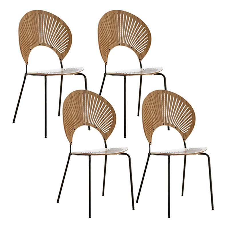 Stacking Outdoors Dining Chairs Modern Solid Wood Patio Dining Chair