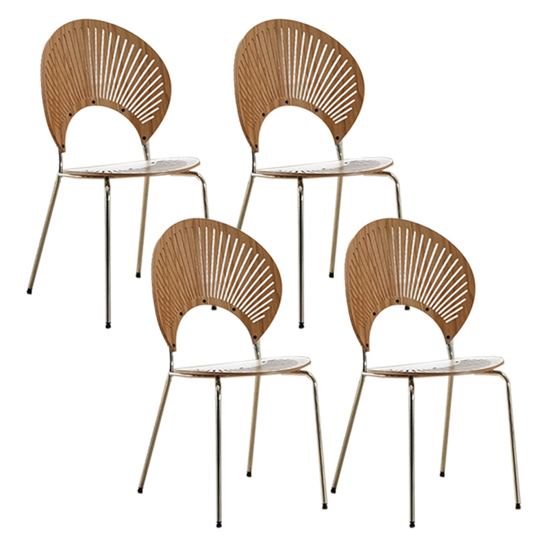 Stacking Outdoors Dining Chairs Modern Solid Wood Patio Dining Chair