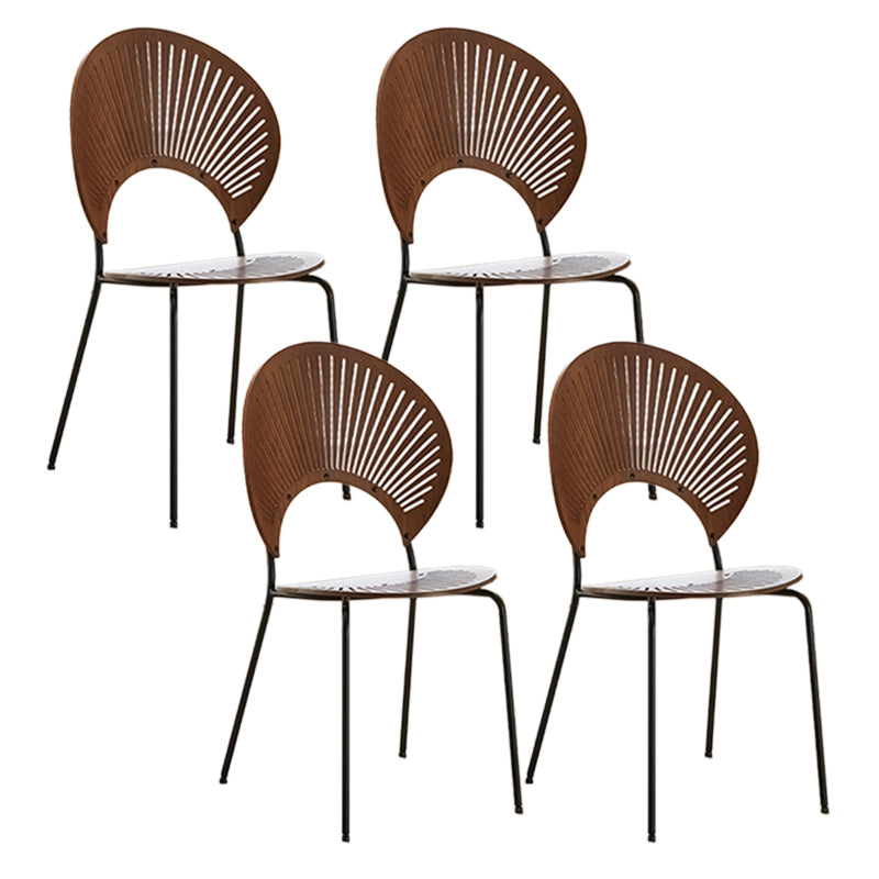 Stacking Outdoors Dining Chairs Modern Solid Wood Patio Dining Chair