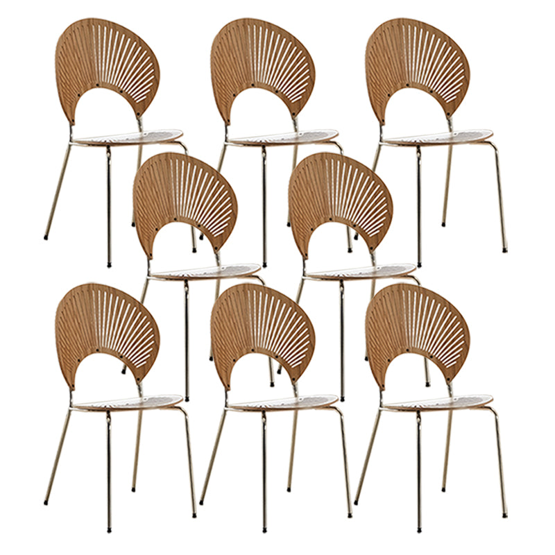 Stacking Outdoors Dining Chairs Modern Solid Wood Patio Dining Chair