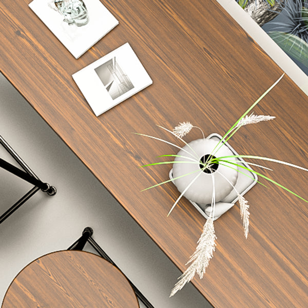 Industrial Rectangle Bar Table Set 1/4 Pcs Metal and Solid Wood Bar Table and Stools