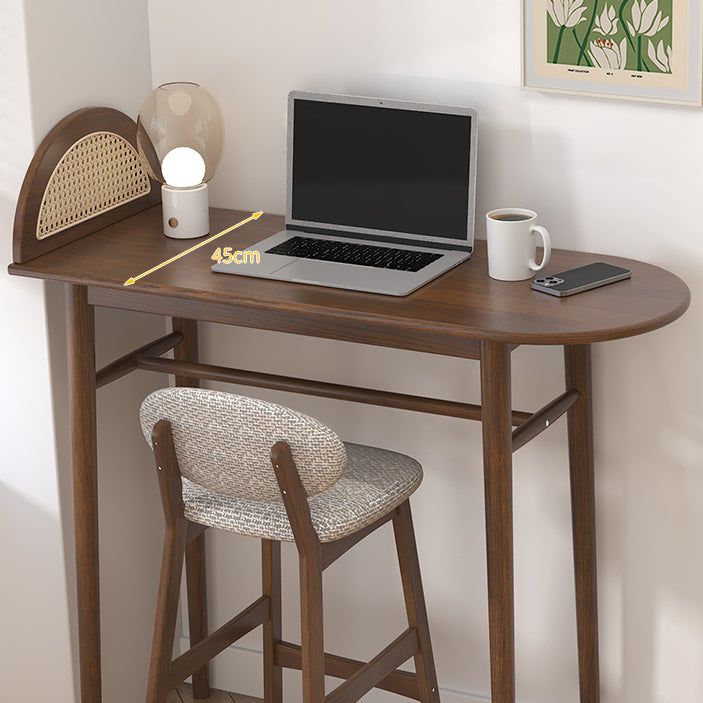 Solid Wood Bar Table Set 1/2/3 Pcs Glam Bar Table and Upholstered Stools