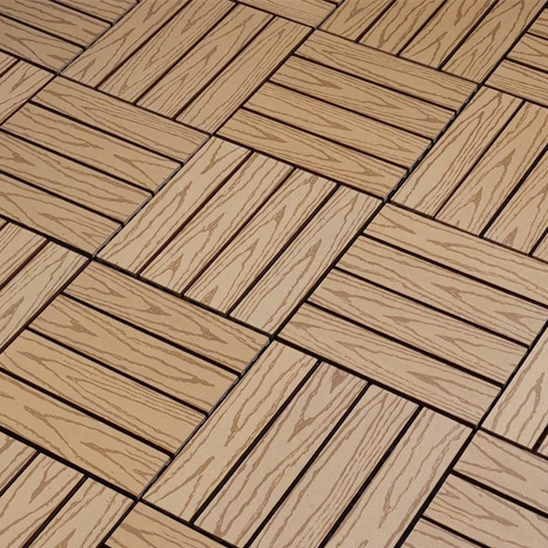 12" X 12" Deck/Patio Flooring Tiles 4-Slat Square for Outdoor Patio Tiles