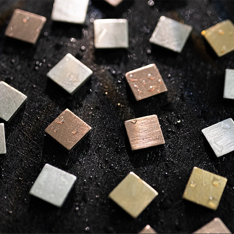 Mosaic Tile Wallpaper Square Shape Peel & Stick Mosaic Tile with Metal Look