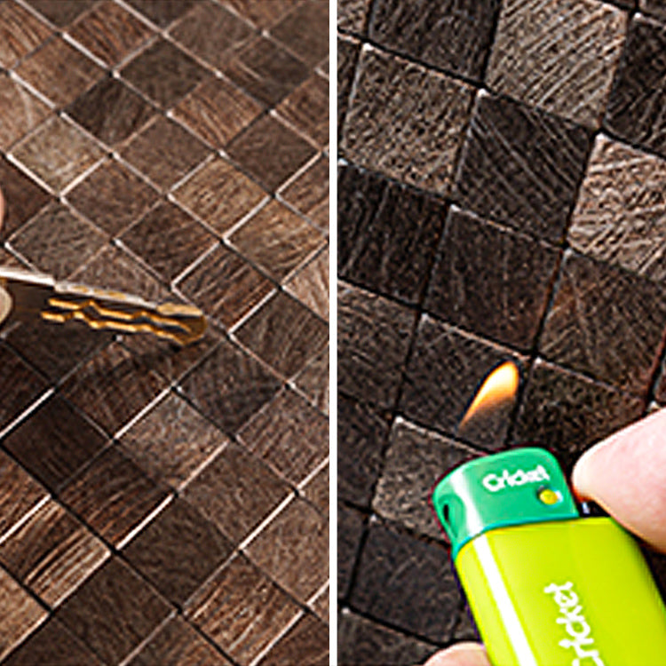 Mosaic Tile Wallpaper Square Shape Peel & Stick Mosaic Tile with Metal Look