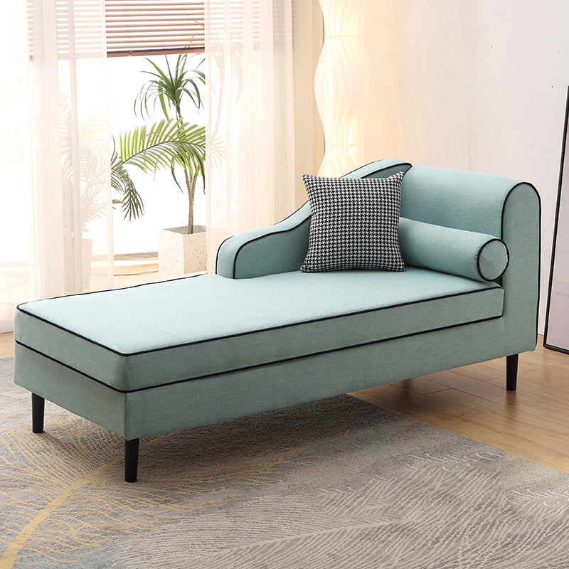 Modern Cushioned Chaise Lounge One Armed Chaise with Recessed Arms for Living Room